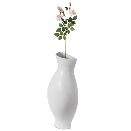 Uniquewise Decorative Split Vase Duo Floor Vase - White QI003999.WT
